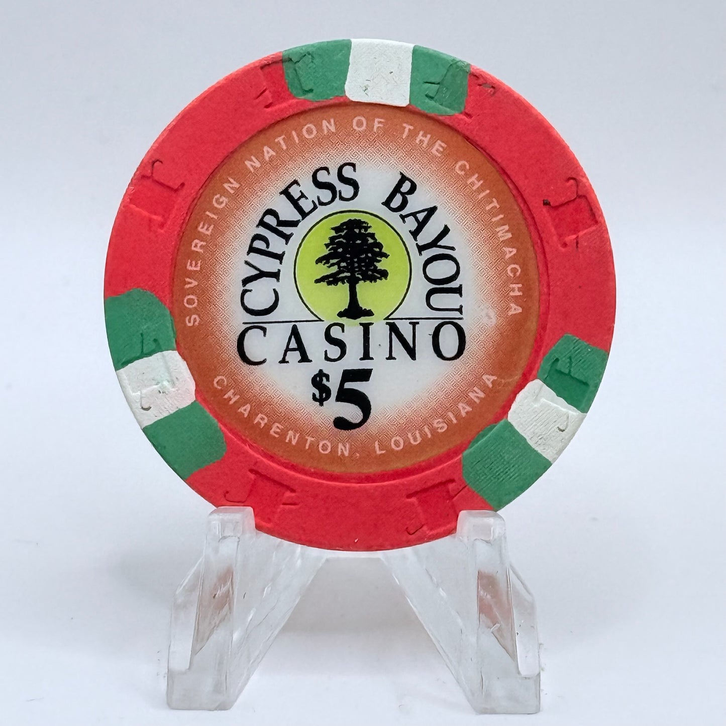 Cypress Bayou Charenton Louisiana $5 Casino Chip