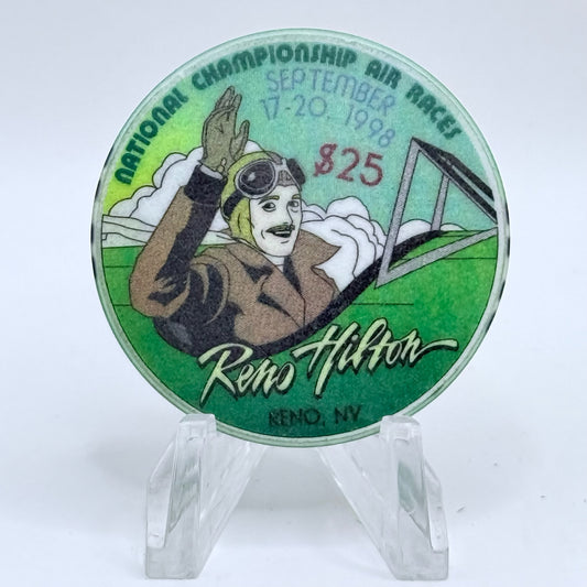 Hilton Resort Reno Nevada 1998 'National Championship Air Races' LE $25 Casino Chip V2781