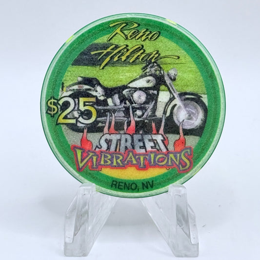 Hilton Resort Reno Nevada 1998 'Street Vibrations' LE $25 Casino Chip V2783