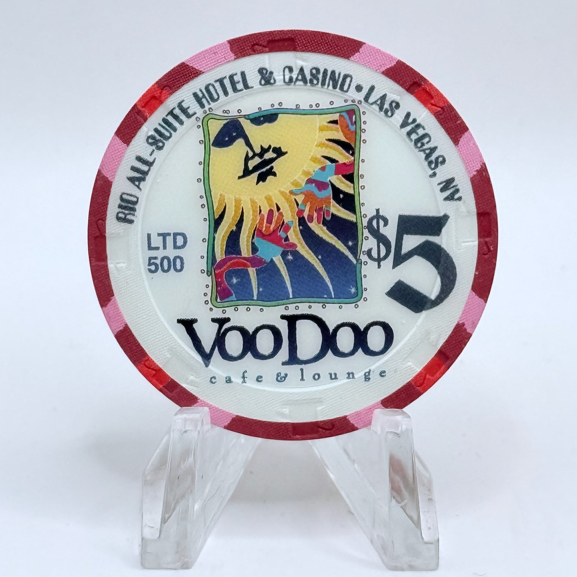 Rio Las Vegas Nevada 2003 'Voo Doo Cafe & Lounge' LE $5 Casino Chip E2301