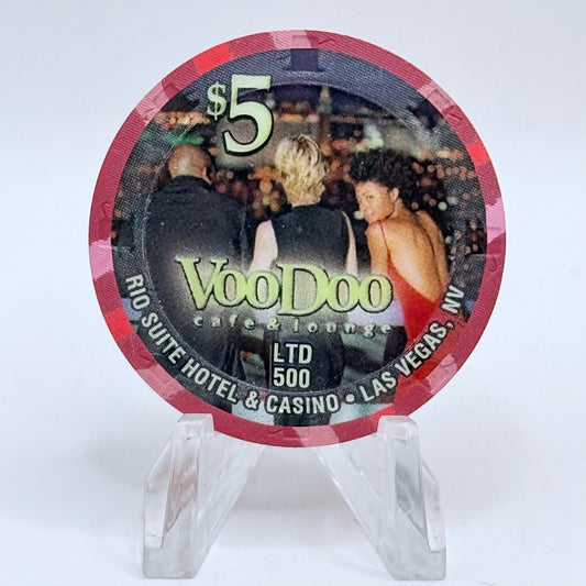 Rio Las Vegas Nevada 2002 'Voodoo Cafe And Lounge' LE $5 Casino Chip E2299