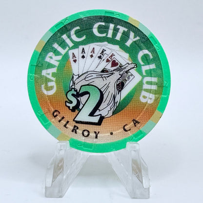 Garlic City Casino Gilroy California $2 Casino Chip