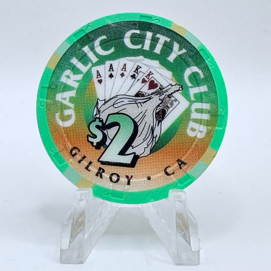 Garlic City Casino Gilroy California $2 Casino Chip