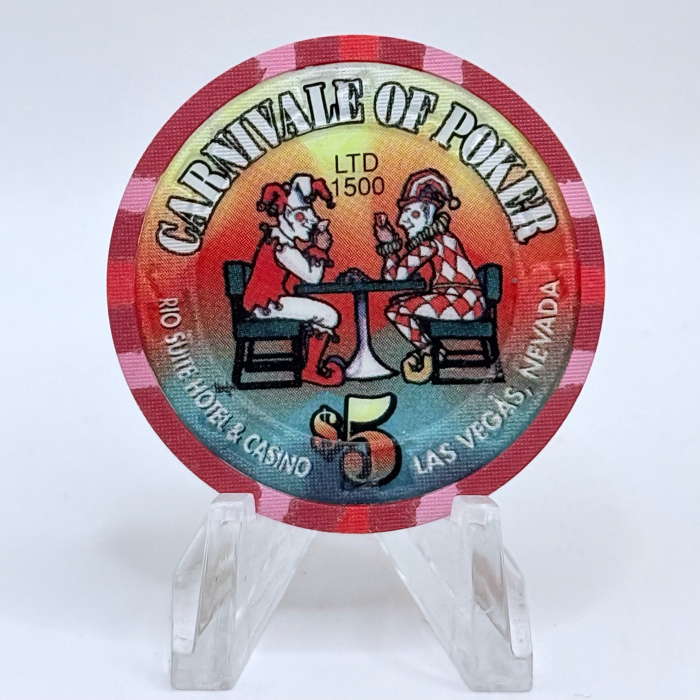 Rio Las Vegas Nevada 1998 'Carnivale Of Poker' LE $5 Casino Chip V1403