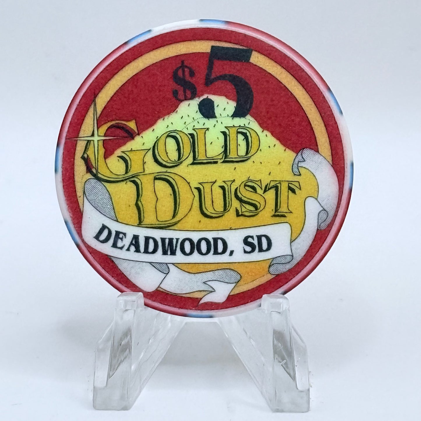 Gold Dust Casino & Hotel Deadwood South Dakota 2008 LE $5 Casino Chip D3702