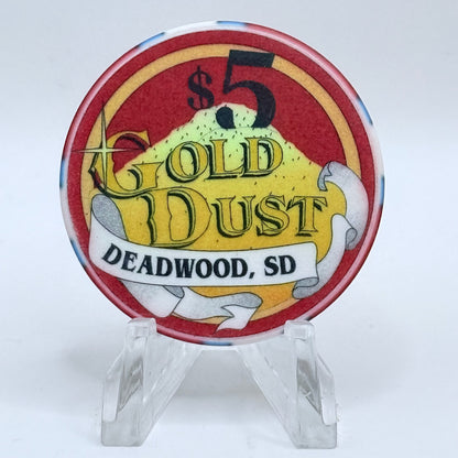 Gold Dust Casino & Hotel Deadwood South Dakota 2008 LE $5 Casino Chip D3702