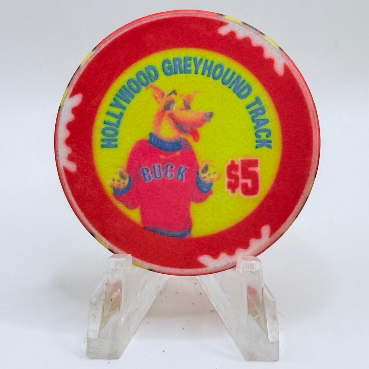 Mardi Gras Casino (Hollywood Greyhounds) Hallandale Florida $5 Casino Chip