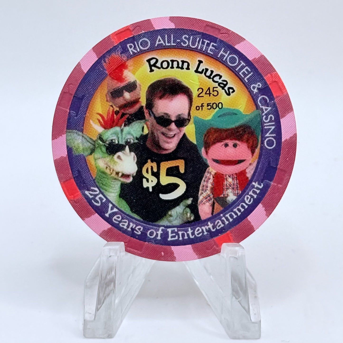 Rio Las Vegas Nevada 'Ronn Lucas' LE $5 Casino Chip E3269