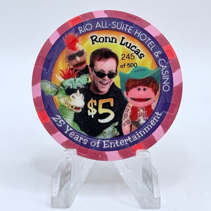 Rio Las Vegas Nevada 'Ronn Lucas' LE $5 Casino Chip E3269