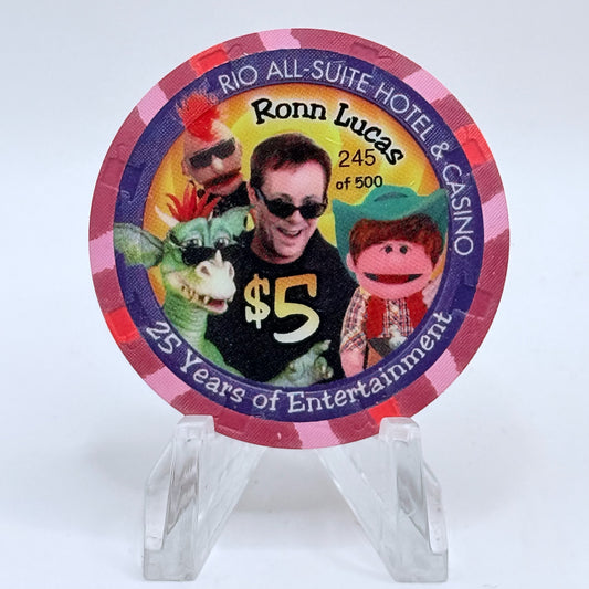 Rio Las Vegas Nevada 'Ronn Lucas' LE $5 Casino Chip E3269