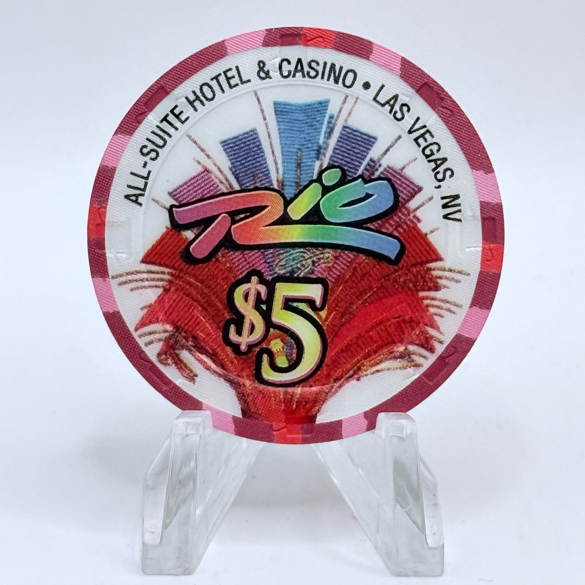 Rio Las Vegas Nevada 2003 'Win, Place, Show' LE $5 Casino Chip E2302