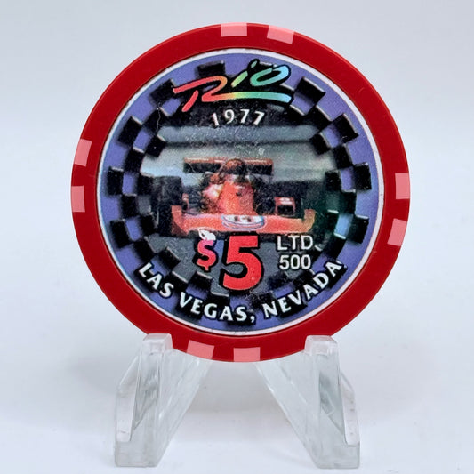 Rio Las Vegas Nevada 2003 'Race Car' LE $5 Casino Chip E2279