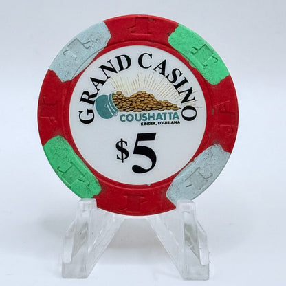 Grand Casino Coushatta Kinder Louisiana $5 Casino Chip