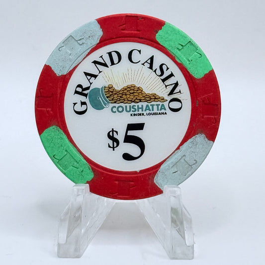 Grand Casino Coushatta Kinder Louisiana $5 Casino Chip