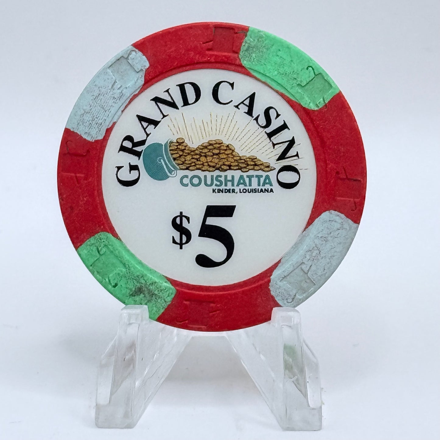 Grand Casino Coushatta Kinder Louisiana $5 Casino Chip