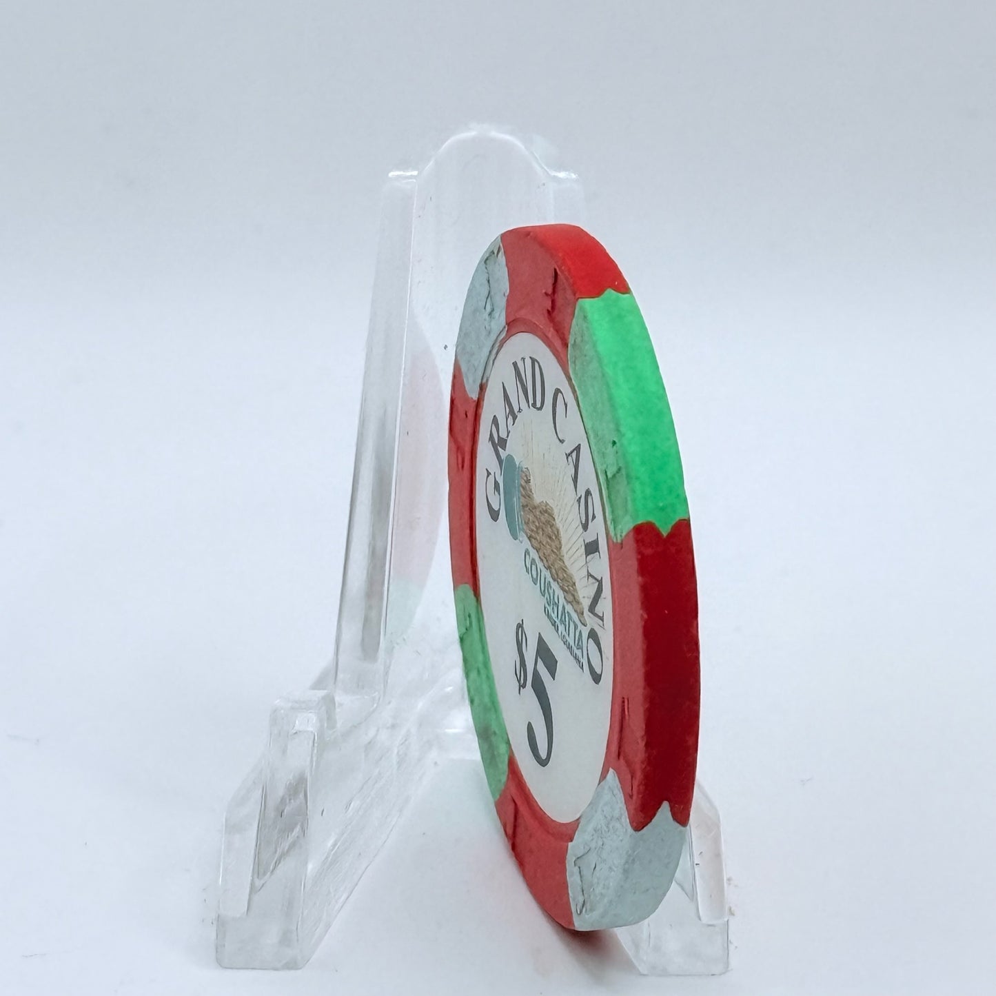 Grand Casino Coushatta Kinder Louisiana $5 Casino Chip