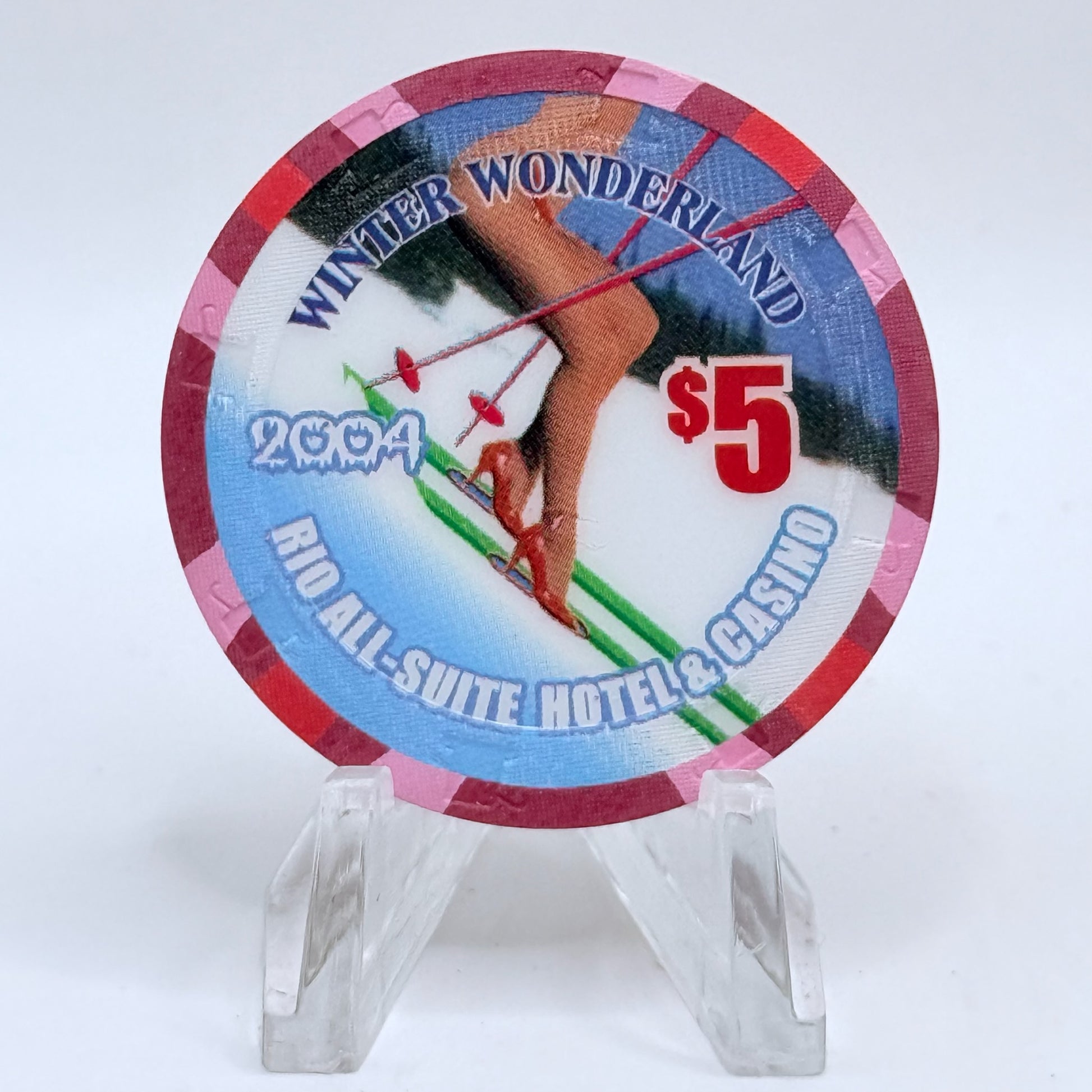 Rio Las Vegas Nevada 2004 'Winter Wonderland' LE $5 Casino Chip E4051