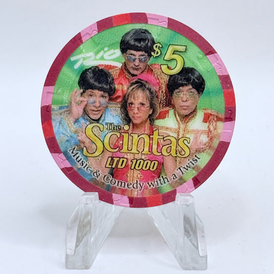Rio Las Vegas Nevada 2004 'The Scintas' LE $5 Casino Chip E2298