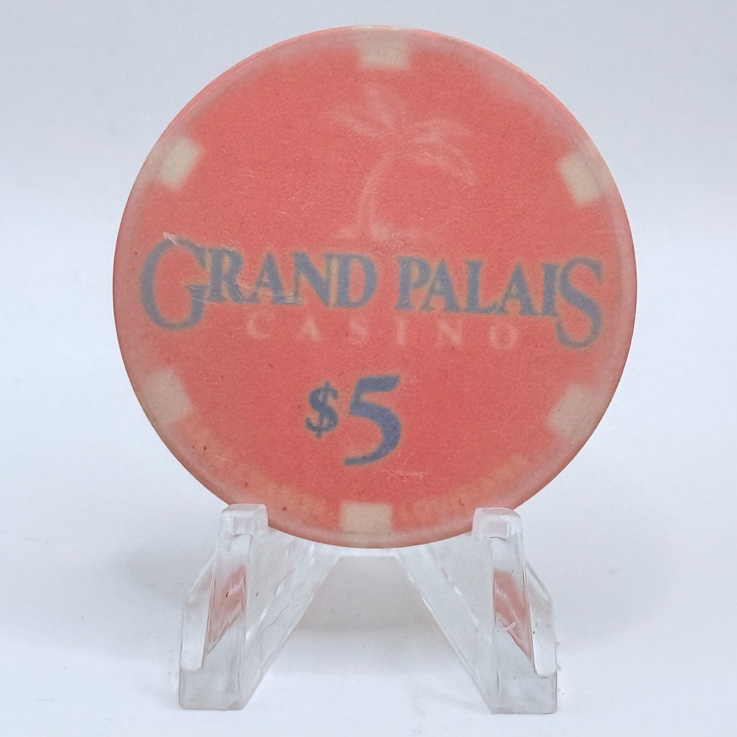 Grand Palais Lake Charles Louisiana 1996 $5 Casino Chip
