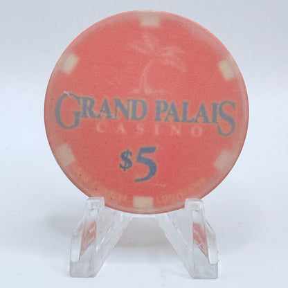 Grand Palais Lake Charles Louisiana 1996 $5 Casino Chip