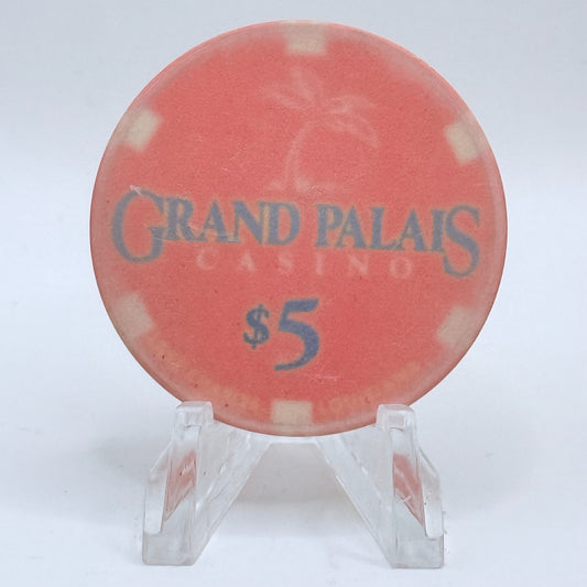 Grand Palais Lake Charles Louisiana 1996 $5 Casino Chip