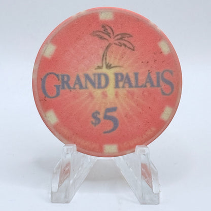 Grand Palais Lake Charles Louisiana 1996 LE $5 Casino Chip