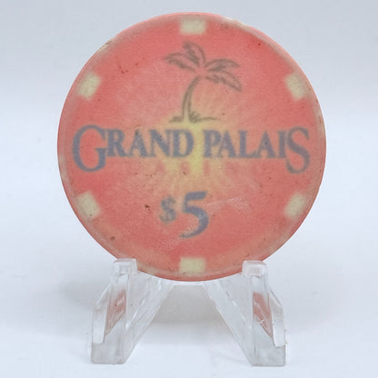 Grand Palais Lake Charles Louisiana 1996 LE $5 Casino Chip