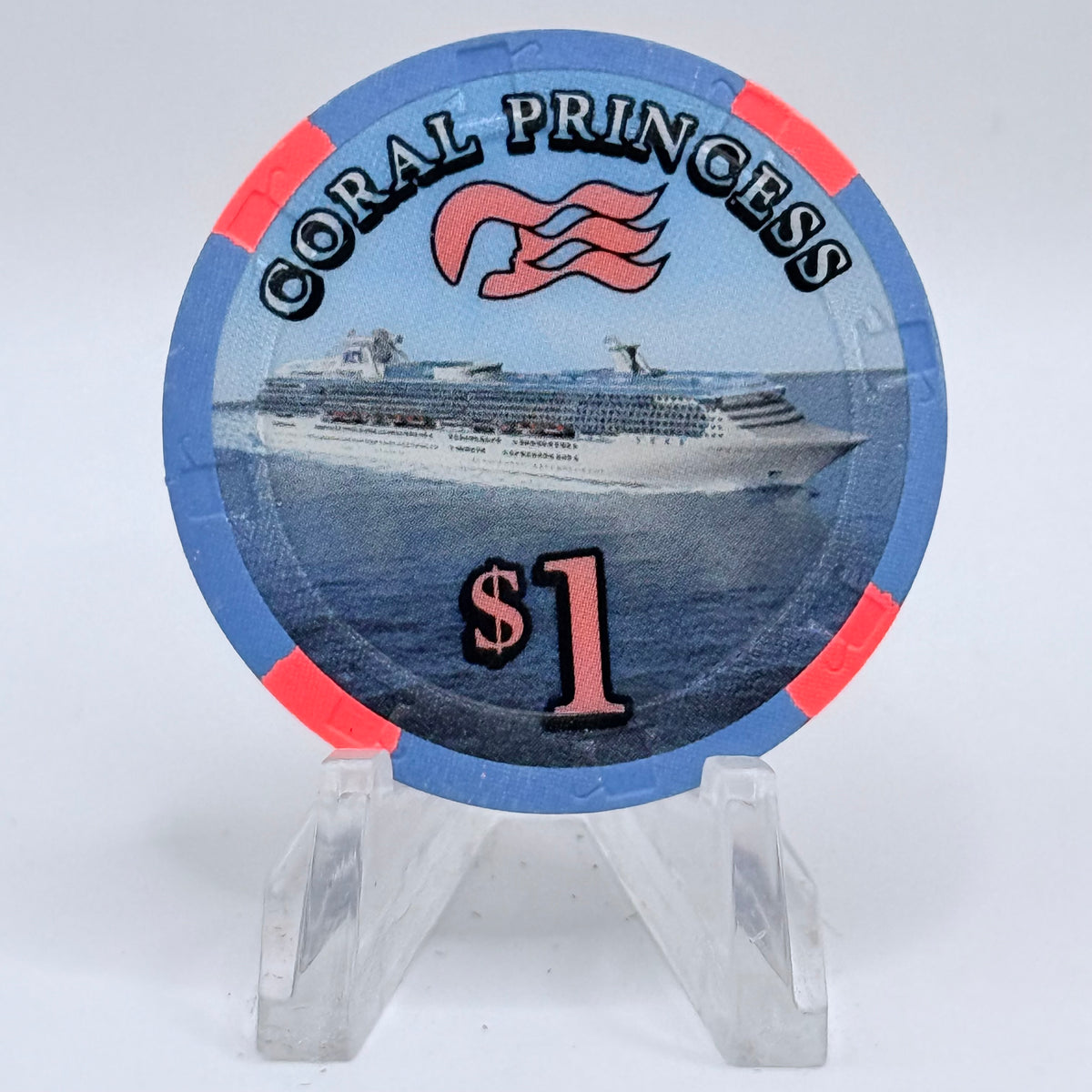 Coral Princess Princess Cruises Wet Chips $1 Casino Chip