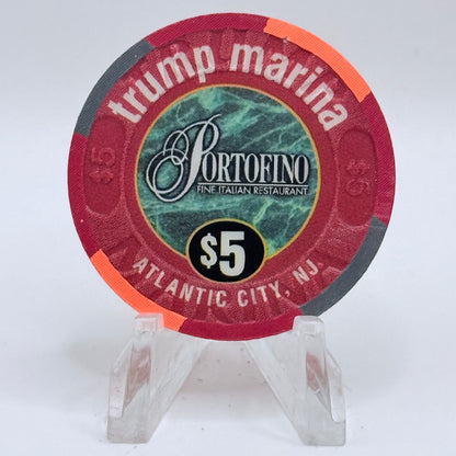 Trump Marina Huron Avenue Brigantine Blvd 'Portofino' LE $5 Casino Chip