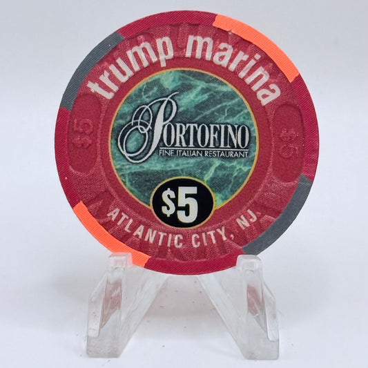 Trump Marina Huron Avenue Brigantine Blvd 'Portofino' LE $5 Casino Chip