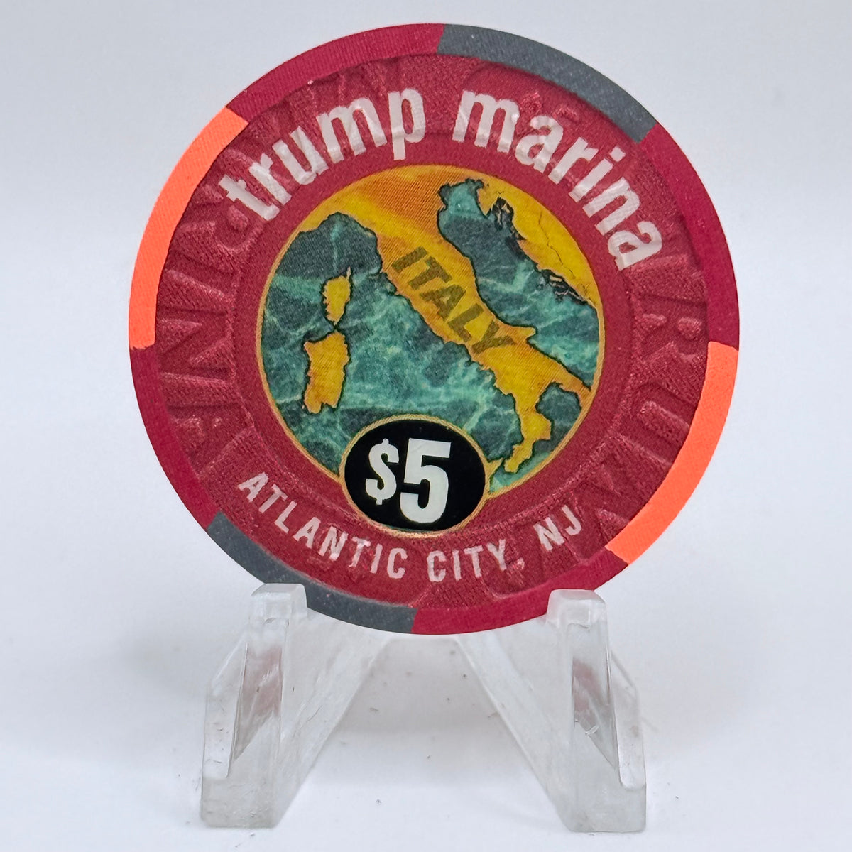 Trump Marina Huron Avenue Brigantine Blvd 'Portofino' LE $5 Casino Chip