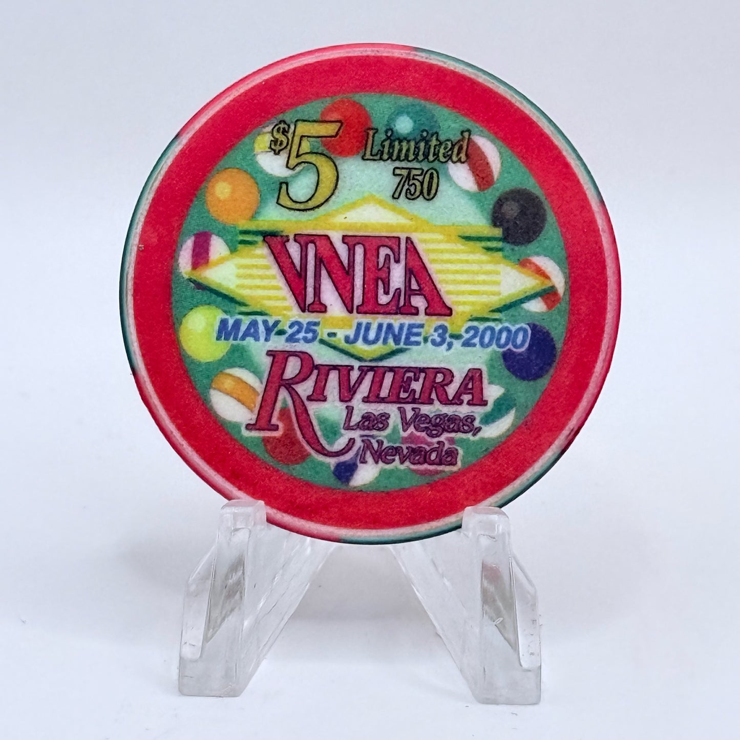 Riviera Las Vegas Nevada 2000 'VNEA' LE $5 Casino Chip V5416