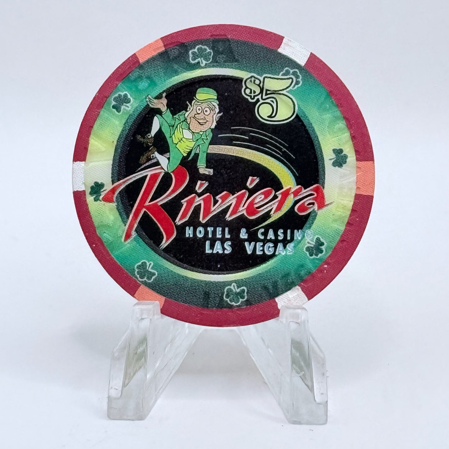 Riviera Las Vegas Nevada 2001 'St. Patrick's Day' LE $5 Casino Chip V6594