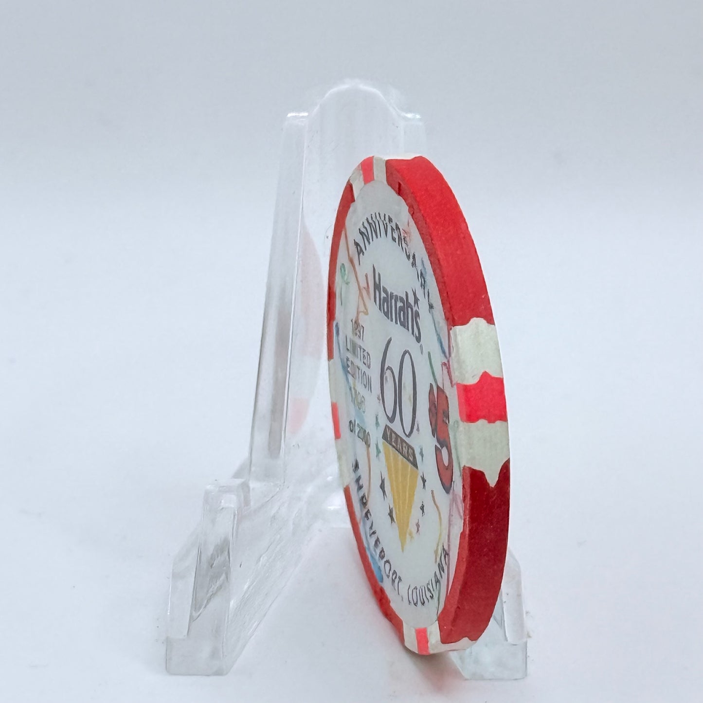 Harrah's - Shreveport Shreveport Louisiana 1997 '60th Anniversary' LE $5 Casino Chip