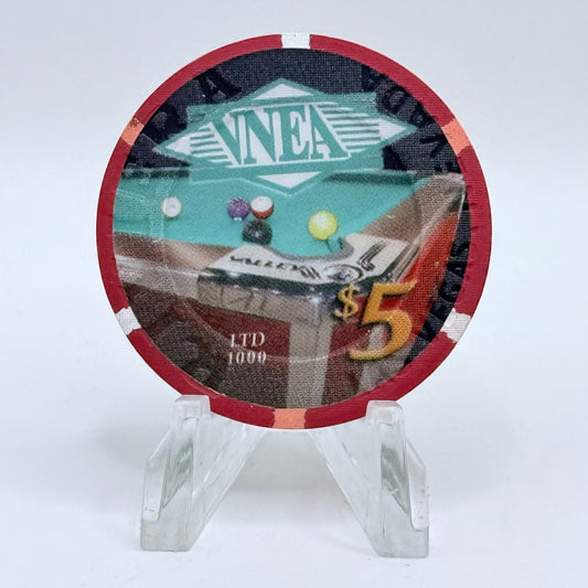 Riviera Las Vegas Nevada 2002 'VNEA Pool Tournament' LE $5 Casino Chip V9654