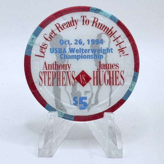 Isle of Capri - Bossier City Bossier City Louisiana 1994 'Stephens Vs Hughes Boxing Match' LE $5 Casino Chip