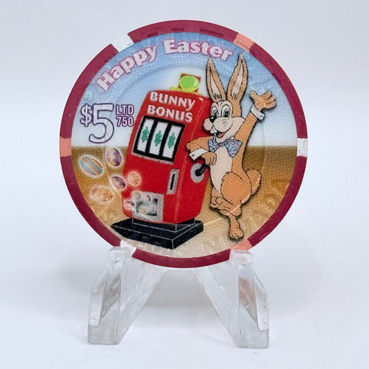 Riviera Las Vegas Nevada 2003 'Happy Easter' LE $5 Casino Chip E2384