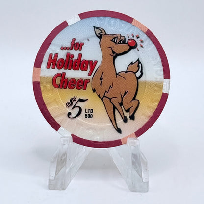 Riviera Las Vegas Nevada 2003 'It's That Time Of Year...for Holiday Cheer' LE $5 Casino Chip E2380