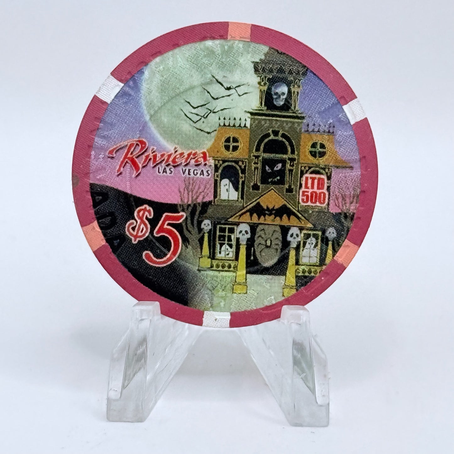 Riviera Las Vegas Nevada 2006 'Monster Mash' LE $5 Casino Chip E5819