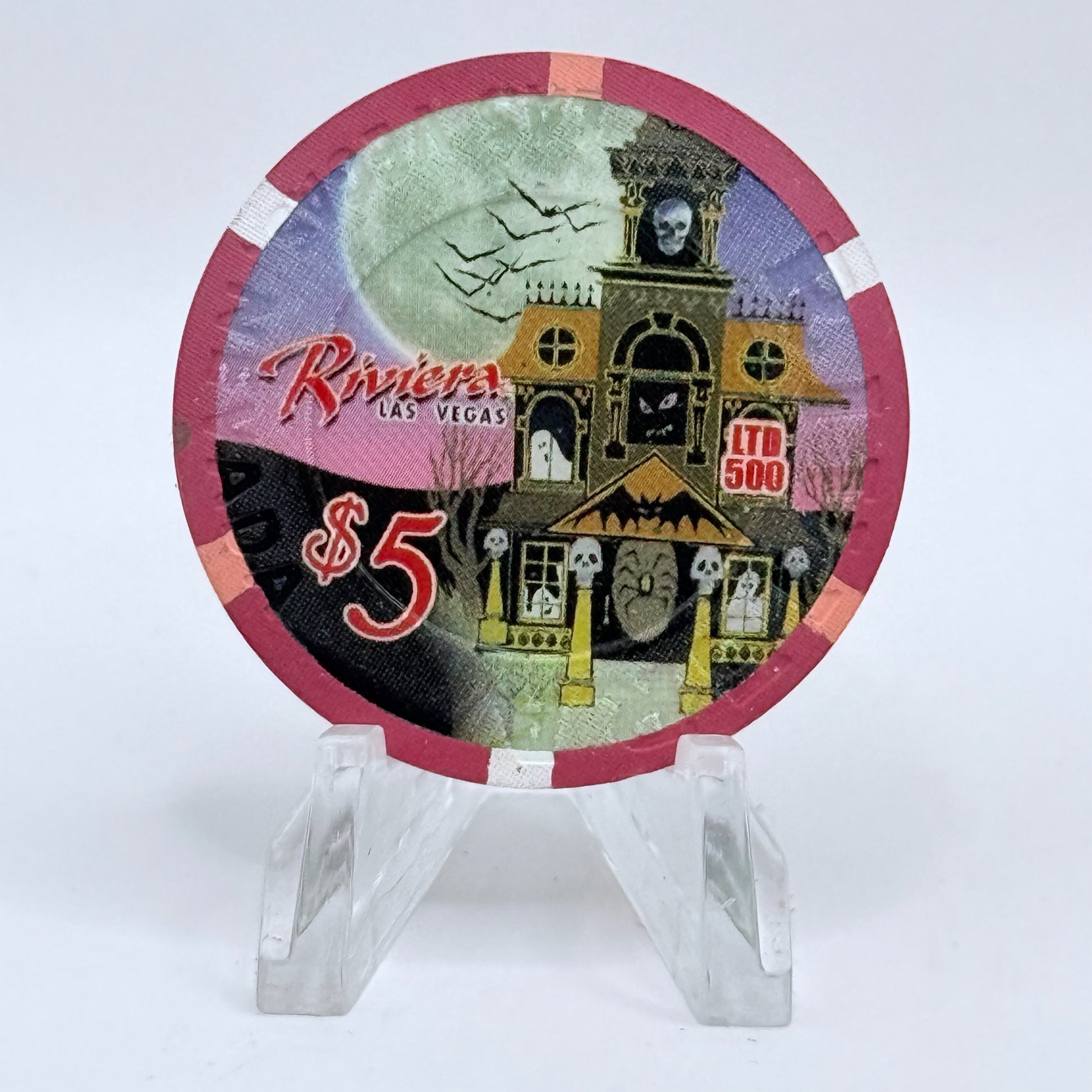 Riviera Las Vegas Nevada 2006 'Monster Mash' LE $5 Casino Chip E5819