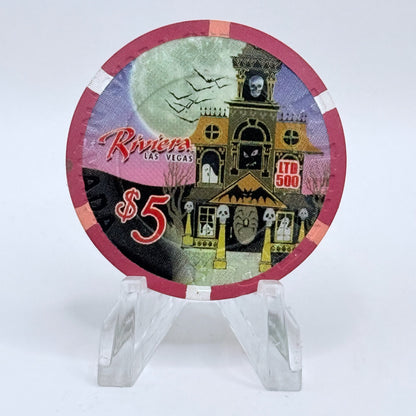 Riviera Las Vegas Nevada 2006 'Monster Mash' LE $5 Casino Chip E5819