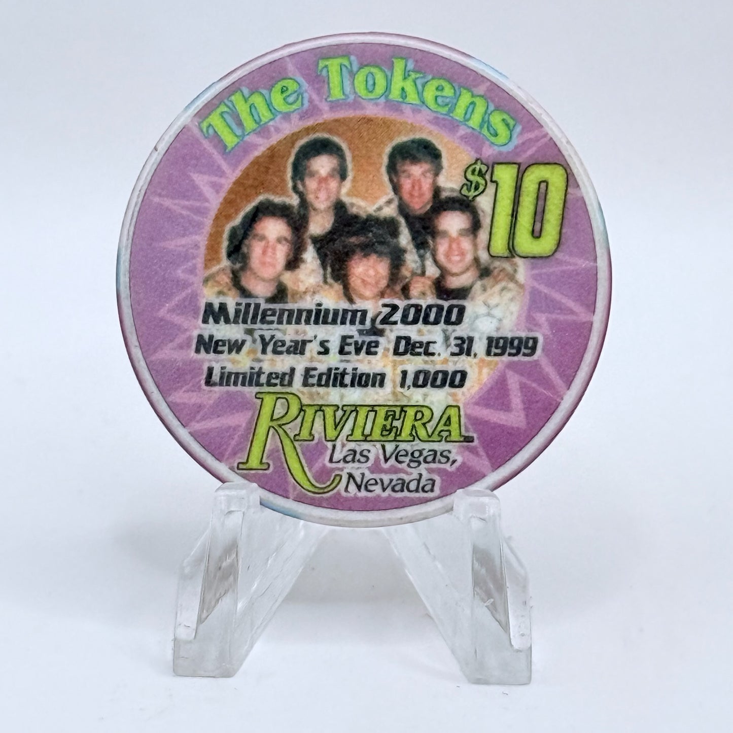Riviera Las Vegas Nevada 1999 'Millennium the Tokens' LE $10 Casino Chip V5423