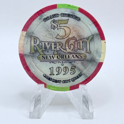 River City Crescent City Queen New Orleans Louisiana 1995 Series 3 $5 Casino Chip