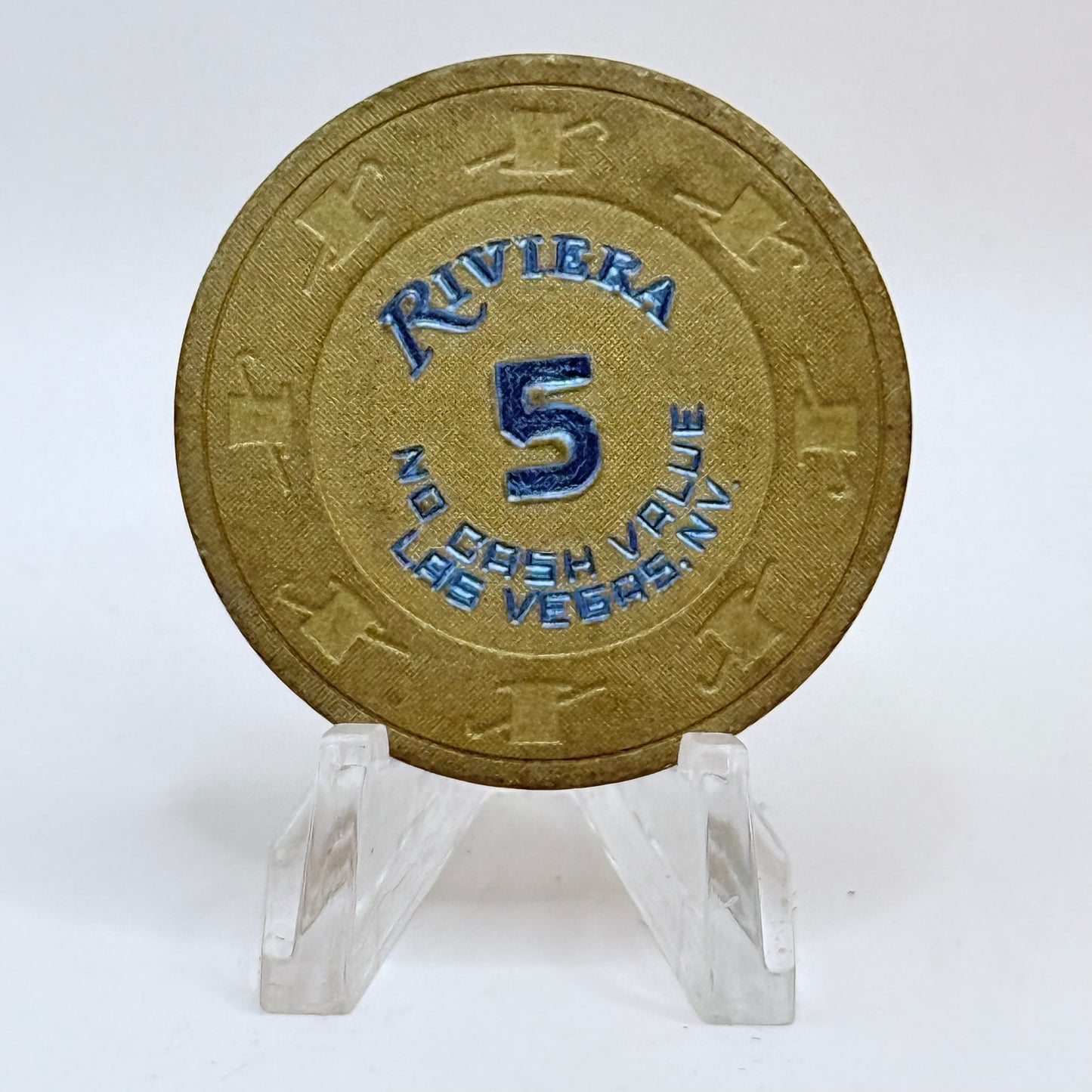 Riviera Las Vegas Nevada 1980s $5 NCV Casino Chip N6250