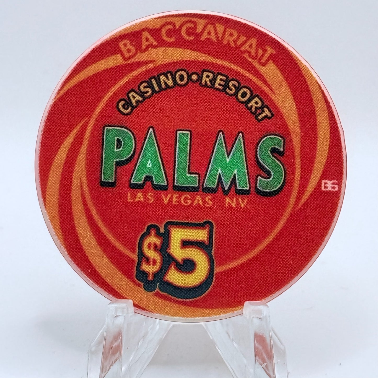 Palms Casino Resort Las Vegas Nevada 2001 'Baccarat' $5 Casino Chip V9441
