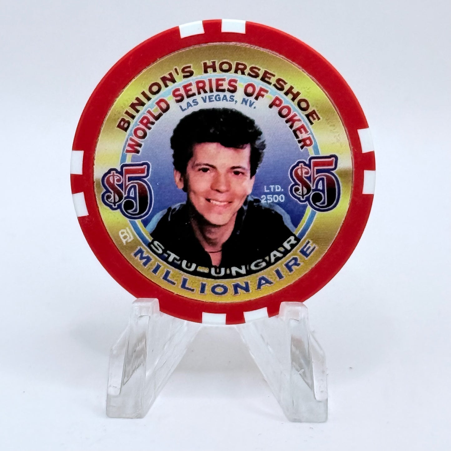 Horseshoe Club (Binion's) Las Vegas Nevada 'Stu Ungar' Series 17 LE $5 Casino Chip V9096