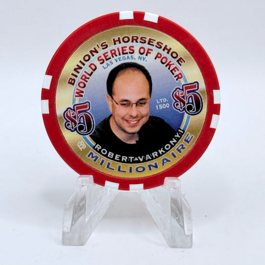 Horseshoe Club (Binion's) Las Vegas Nevada 2002 'Robert Varkonyi' Series 17 LE $5 Casino Chip E1245