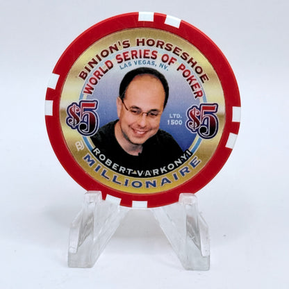 Horseshoe Club (Binion's) Las Vegas Nevada 2002 'Robert Varkonyi' Series 17 LE $5 Casino Chip E1245