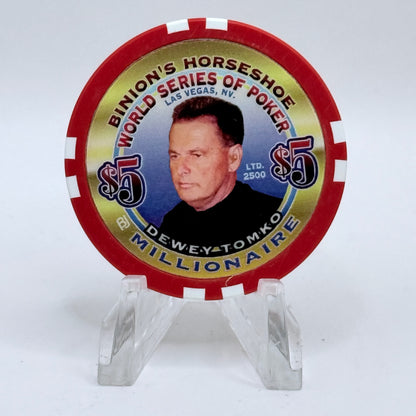 Horseshoe Club (Binion's) Las Vegas Nevada 'Dewey Tomko' Series 17 LE $5 Casino Chip V9095