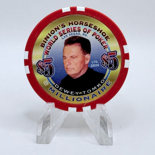 Horseshoe Club (Binion's) Las Vegas Nevada 'Dewey Tomko' Series 17 LE $5 Casino Chip V9095